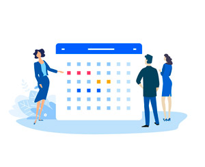 digital guide privacy calendar icon